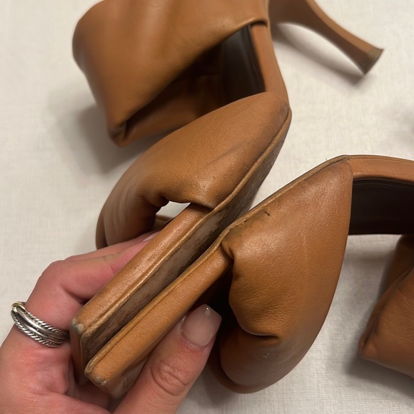 ALOHAS Twist Strap Mule in Tan/Brown Leather - Picture 5 of 8